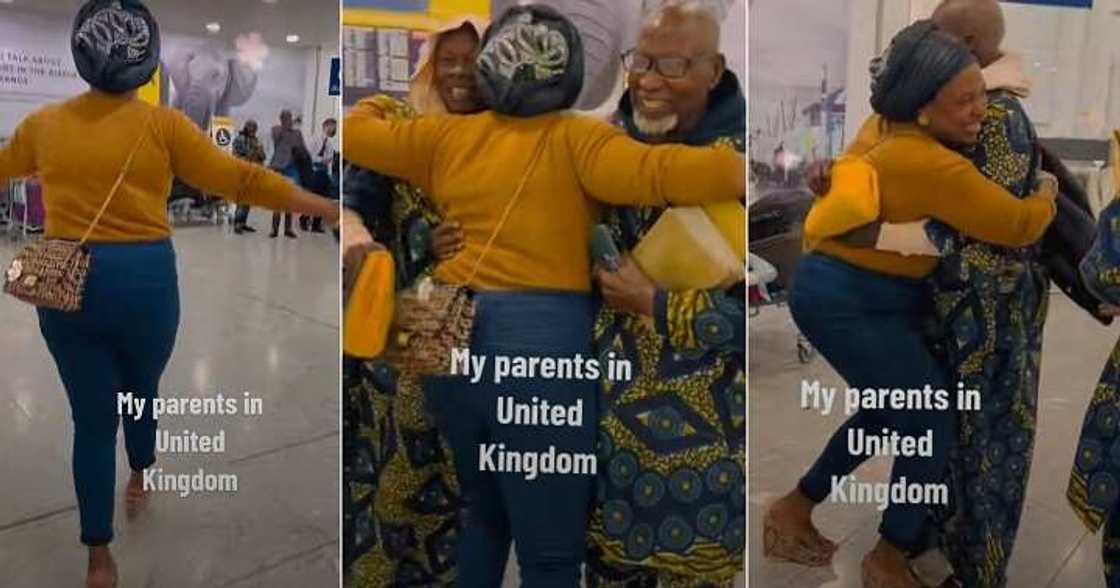 Nigerian woman reunites with parents in UK Nigerian woman reunites with parents in UK