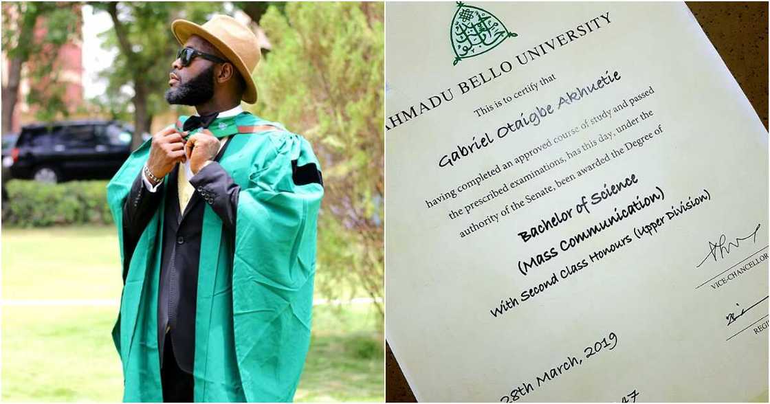 Man graduates with 2nd class upper