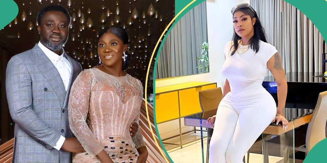 Mercy Johnson's hubby reacts to the allegations made by Angela Okorie about his wife. Mercy Johnson's hubby reacts to the allegations made by Angela Okorie about his wife.