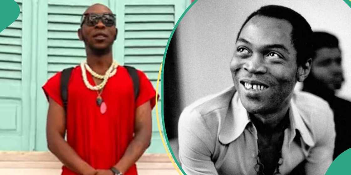 Seun Kuti says Fela used to send PA to but Ice cream and sweets from London. Seun Kuti says Fela used to send PA to but Ice cream and sweets from London.