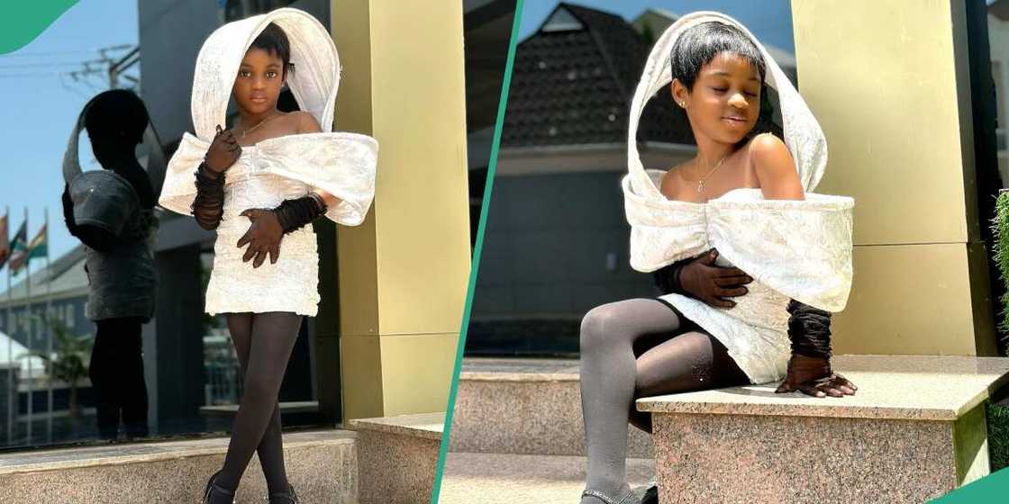 Young girl slays in her dress Young girl slays in her dress