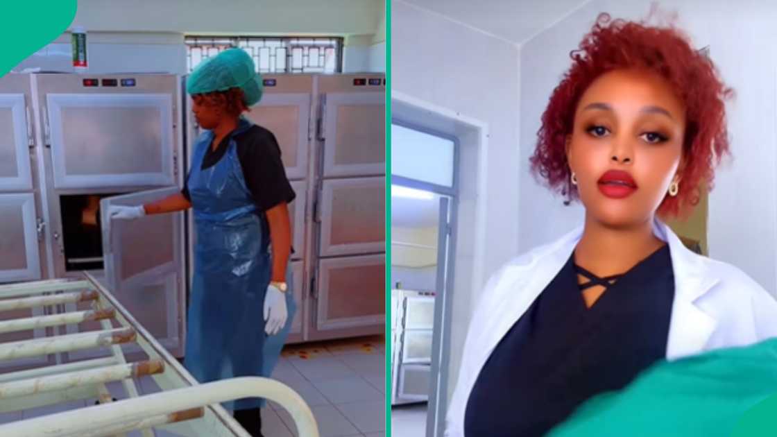 A lady working at a mortuary displays the written note she found in the pocket of a deceased person. A lady working at a mortuary displays the written note she found in the pocket of a deceased person.