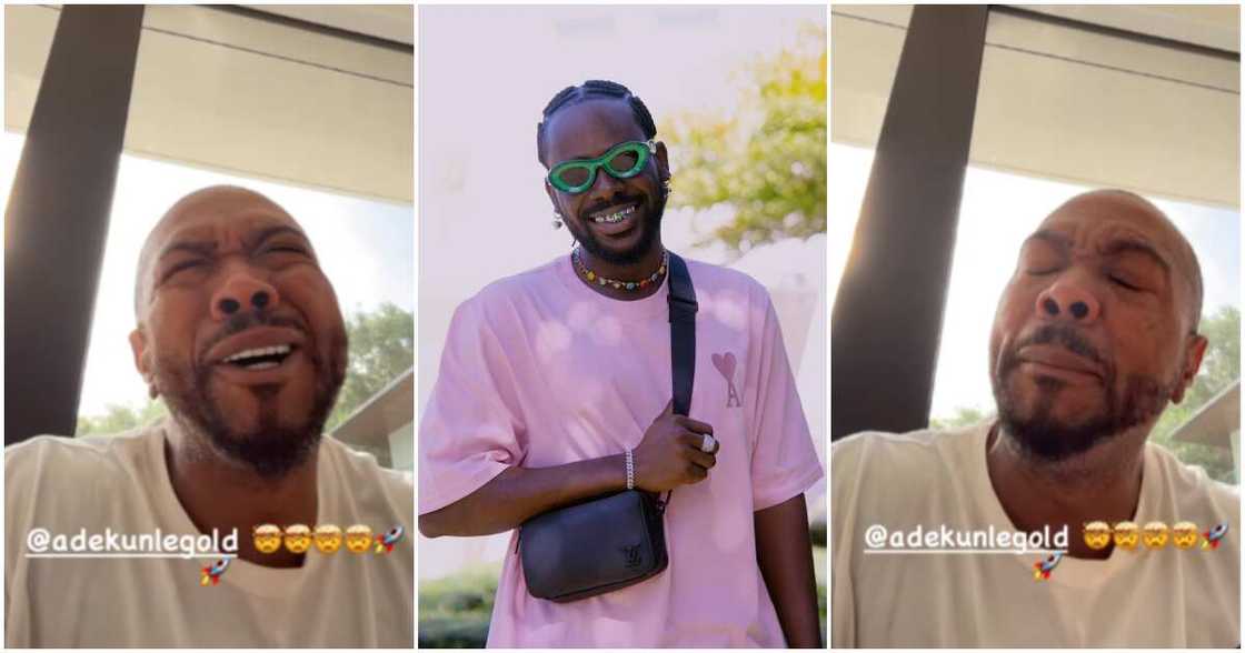 Timbaland vibing to Adekunle Gold's song. Timbaland vibing to Adekunle Gold's song.
