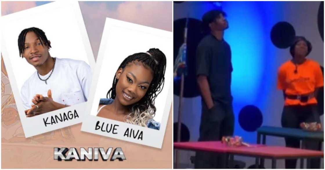 BBTitans: Kanaga Jnr, Blue Aiva become Heads of House. BBTitans: Kanaga Jnr, Blue Aiva become Heads of House.