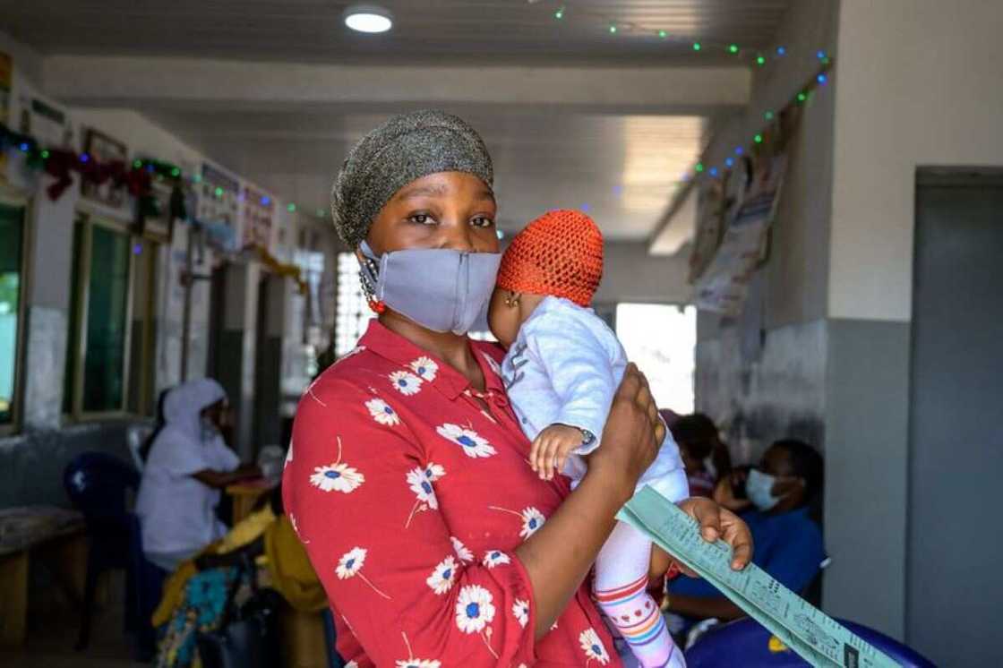 A mother and her newborn A mother and her newborn