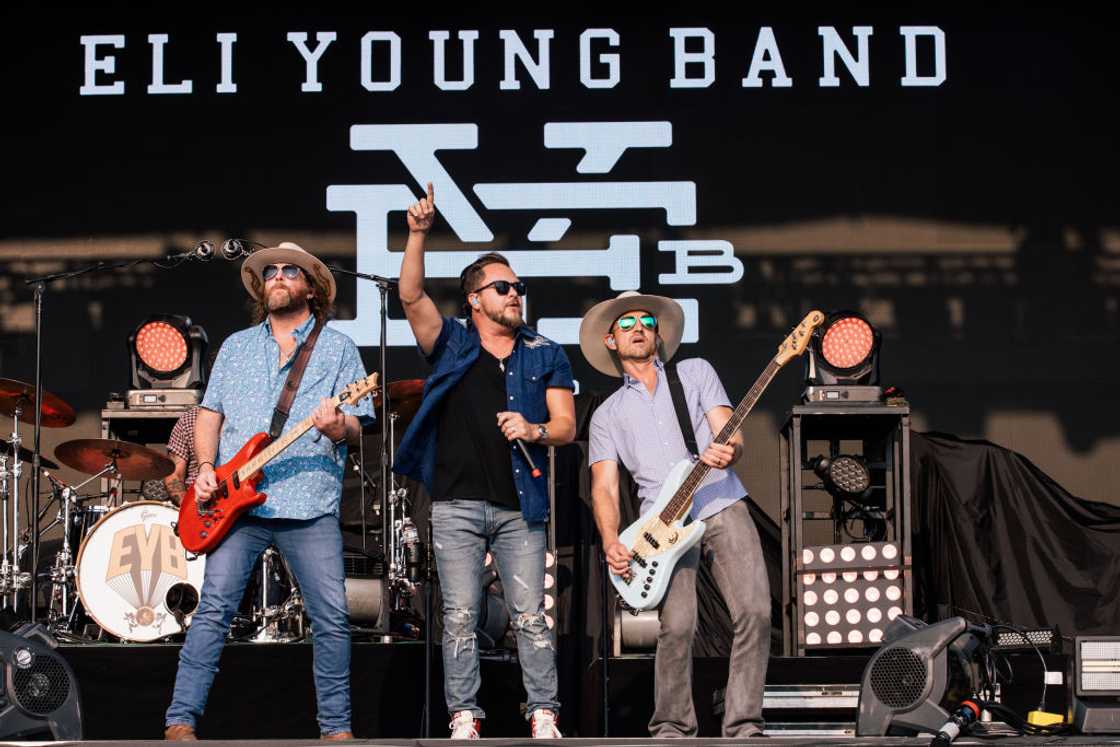 Eli Young Band members perform at an event Eli Young Band members perform at an event