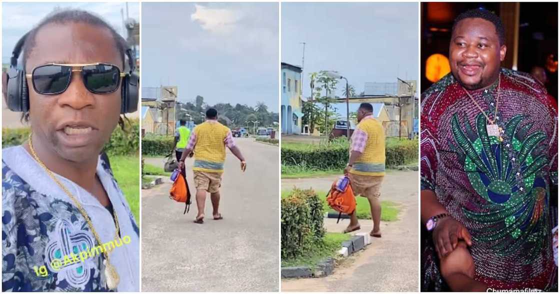 Speed Darlington trolls Cubana Chiefpriest for travelling with children's school bag.