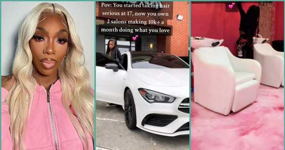 Lady who makes over N8 million monthly shows off her luxurious hair salons Lady who makes over N8 million monthly shows off her luxurious hair salons