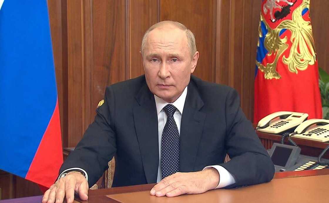 Russian President Vladimir Putin accused the West of trying to "destroy" his country as he announced a partial mobilisation