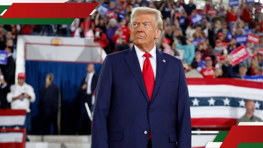 Donald Trump during a campaign rally for his presidential bid. Donald Trump during a campaign rally for his presidential bid.