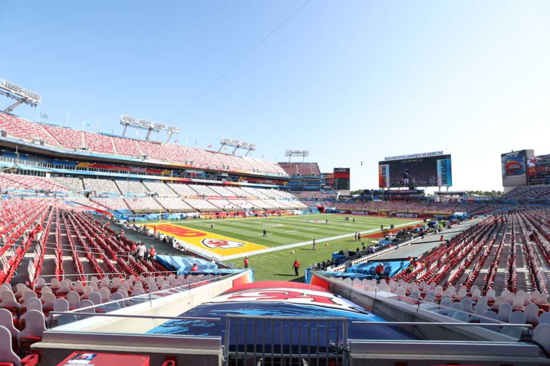 View of the interior of Raymond James Stadium