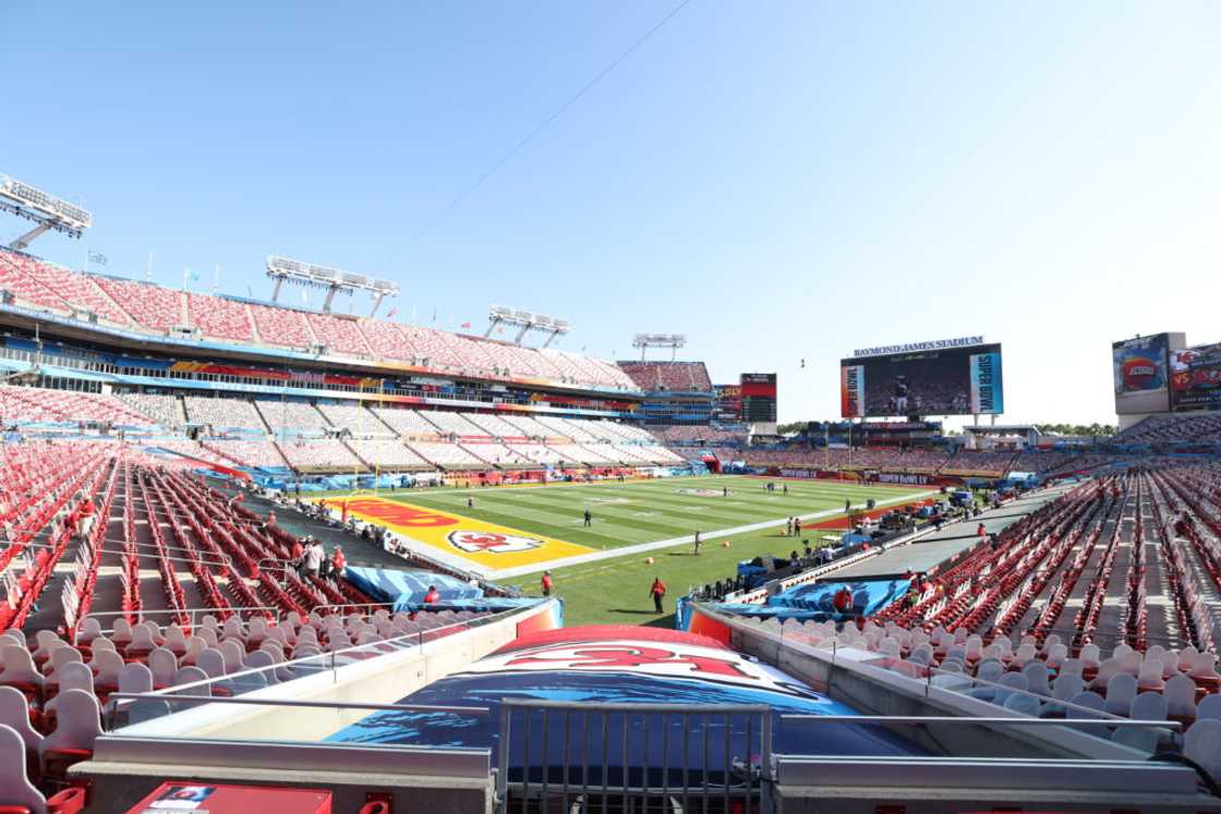 View of the interior of Raymond James Stadium View of the interior of Raymond James Stadium