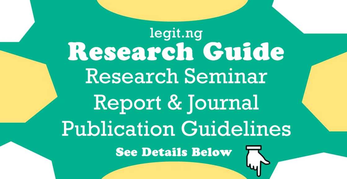 Research Seminar Report & Journal Publication Guidelines Research Seminar Report & Journal Publication Guidelines