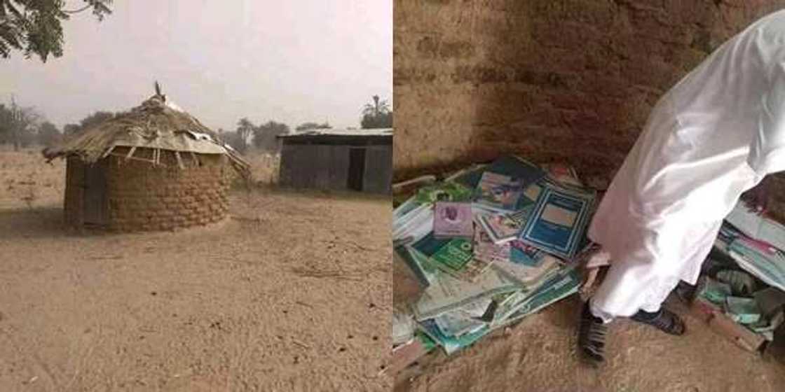 It's Headmaster's Office: Man Shares Picture of Dilapidated Hut Used for School; No Chair & Desk It's Headmaster's Office: Man Shares Picture of Dilapidated Hut Used for School; No Chair & Desk