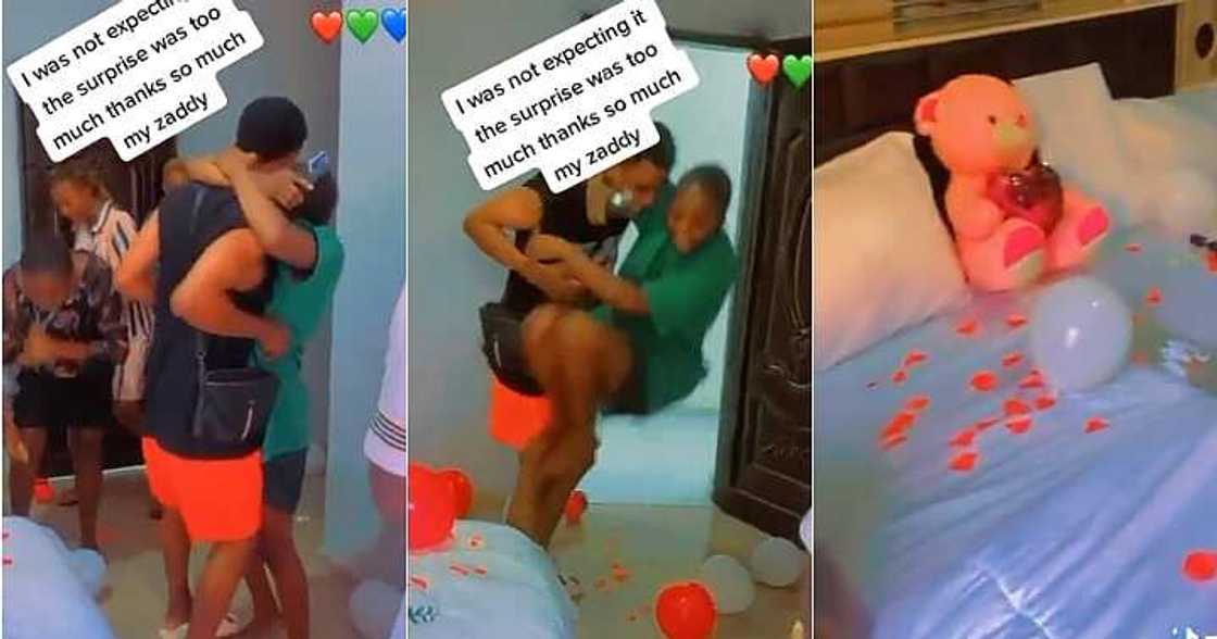 Lady goes gaga as boyfriend surprises her, loads of cash gift Lady goes gaga as boyfriend surprises her, loads of cash gift