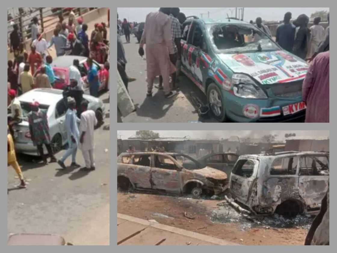 An kone motoci 6, an kama 'yan daba 55 a Kano An kone motoci 6, an kama 'yan daba 55 a Kano