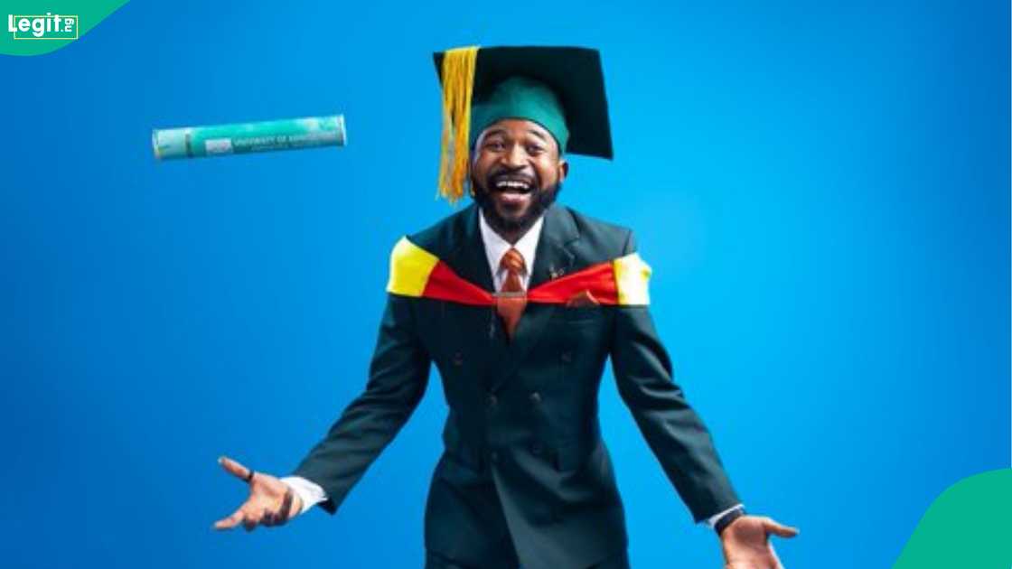 A FUNAAB graduate celebrates as he bags a degree 10 years after secondary school A FUNAAB graduate celebrates as he bags a degree 10 years after secondary school