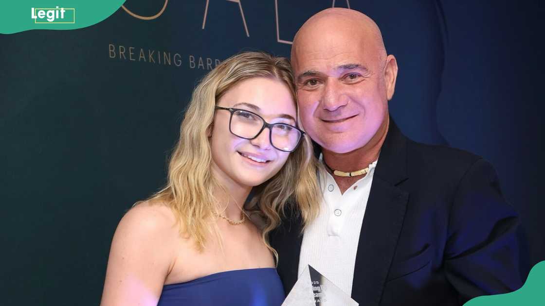 Jaz with her dad Andre at the opening night gala. Jaz with her dad Andre at the opening night gala.