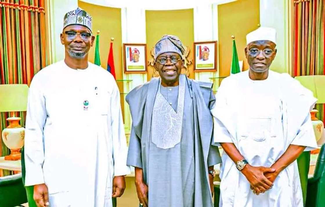 Gwamna Abdullahi Sule, Bola Tinubu da Ahmed Aliyu Wadada