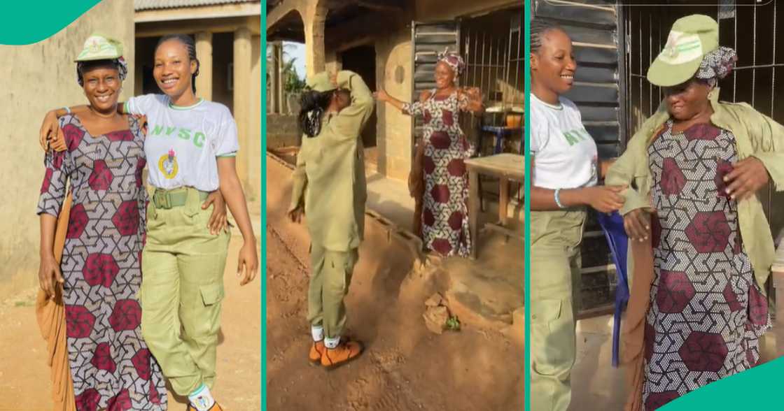 NYSC orientation camp/Graduate in NYSC uniform.