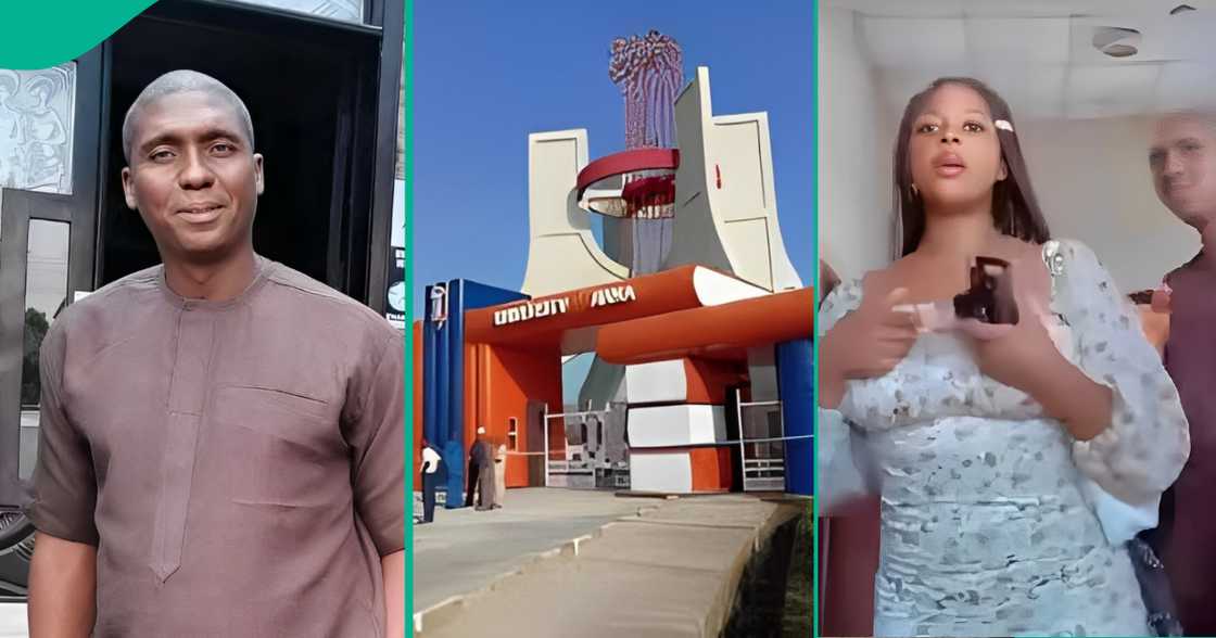 Nnamdi Azikiwe University, Awka, Anambra state speaks on the viral clash between its student and lecturer. Nnamdi Azikiwe University, Awka, Anambra state speaks on the viral clash between its student and lecturer.