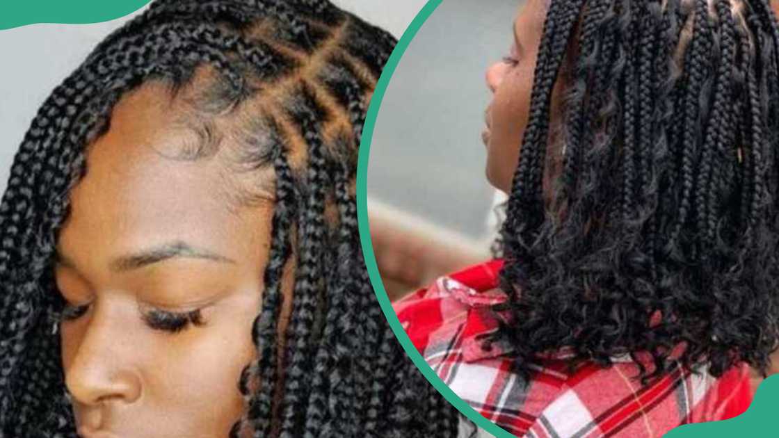 Goddess braids with curls Goddess braids with curls