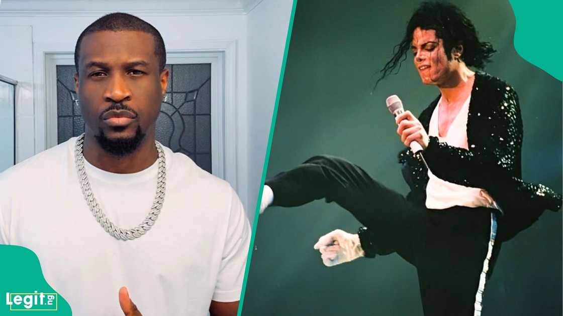 Peter Okoye explains how he copied Michael Jackson's signature dance moves as a teenager to build his incredible stage presence and artistry Peter Okoye explains how he copied Michael Jackson's signature dance moves as a teenager to build his incredible stage presence and artistry