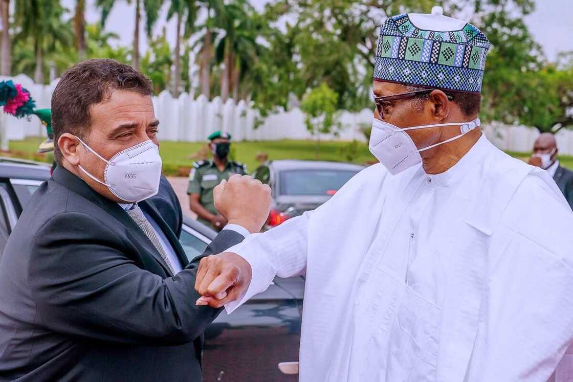 JUST IN: President Buhari Hosts Libyan Prime Minister in Aso Rock