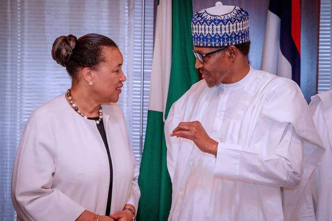 Shugaba Buhari tare da Patricia Shugaba Buhari tare da Patricia