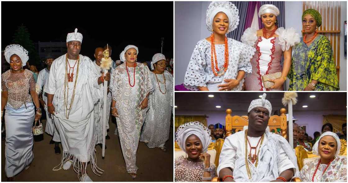 Ooni of Ife with wives on International Women's Day. Ooni of Ife with wives on International Women's Day.