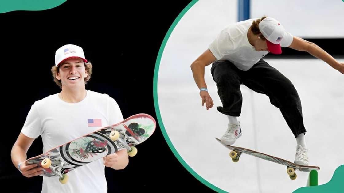 Jagger Eaton during the Skateboarding Men's Street Final