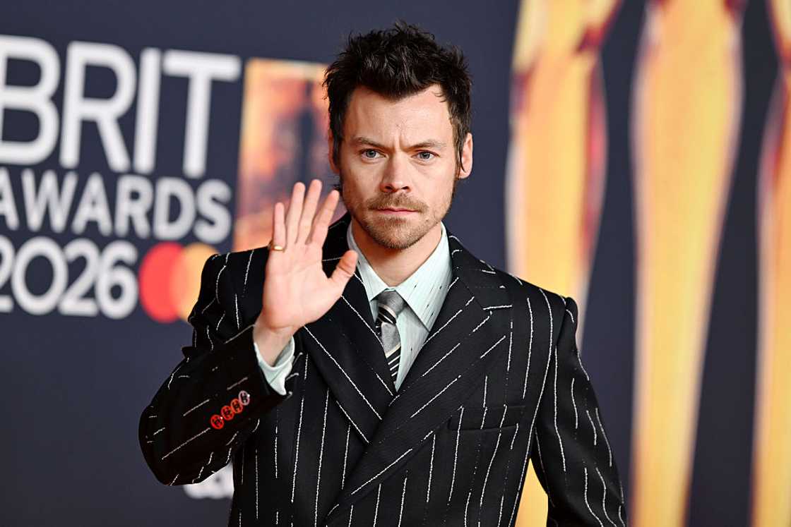 Harry Styles attends an award ceremony in Manchester