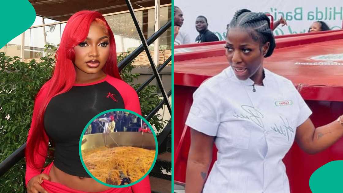 Papaya Ex spotted at Hilda Baci's Jollof cookathon in Lagos. Papaya Ex spotted at Hilda Baci's Jollof cookathon in Lagos.