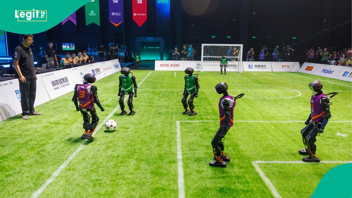 AI Robots, Humanoid Soccer League, Tsinghua University, Beijing, China.