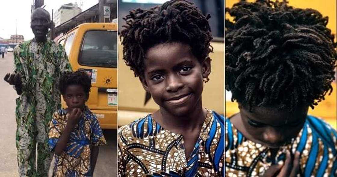 Photographer captures little boy and blind father Photographer captures little boy and blind father