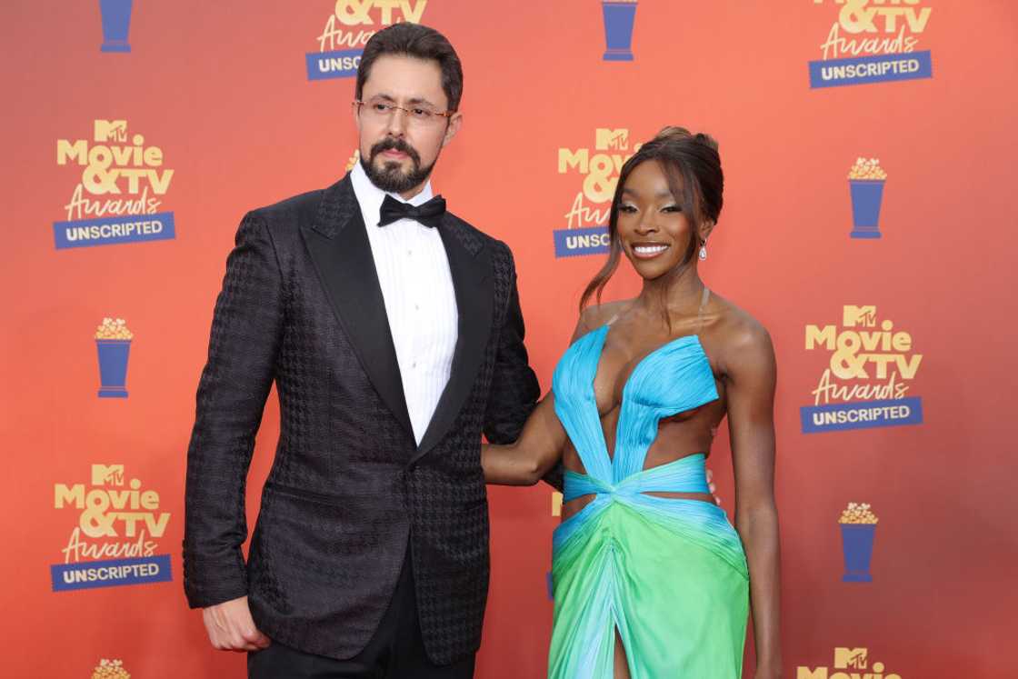 Jeff Lazkani and Chelsea Lazkani attend the 2022 MTV Movie & TV Awards at Barker Hangar in Santa Monica, California and broadcast.