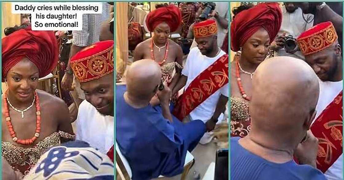 Dad in tears as daughter ties the knot Dad in tears as daughter ties the knot