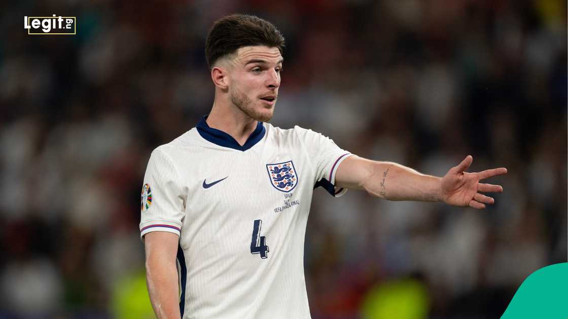 Declan Rice, England, Spain, Germany, UEFA Euro 2024, Olympiastadion. Declan Rice, England, Spain, Germany, UEFA Euro 2024, Olympiastadion.