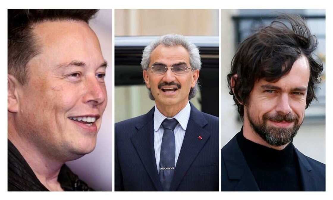 Alwaleed, Jack Dorsey, Elon Musk Alwaleed, Jack Dorsey, Elon Musk