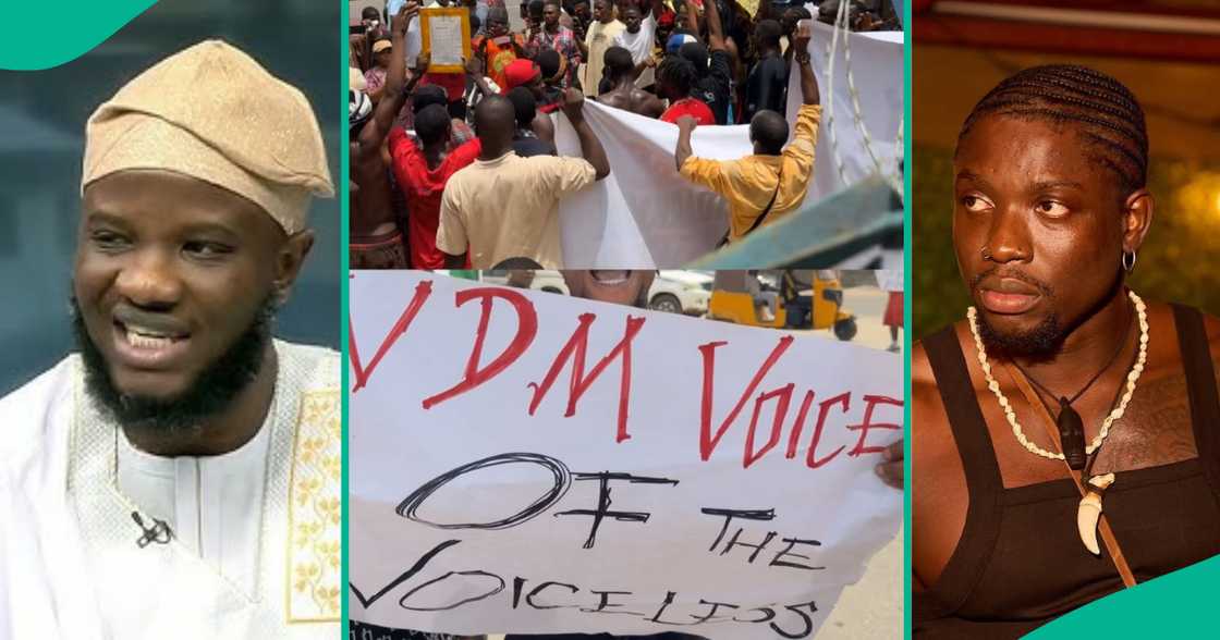 Deeone advises 'Free VDM' protesters as he shared where they could end up over call for Verydarkman's release. Deeone advises 'Free VDM' protesters as he shared where they could end up over call for Verydarkman's release.