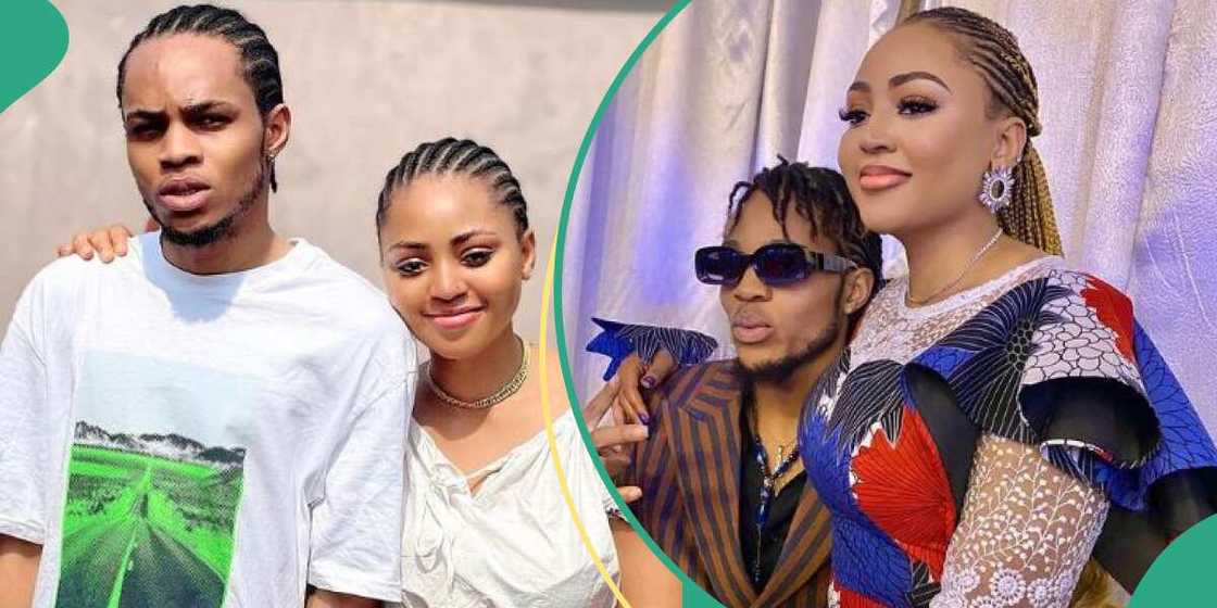 Actress Regina Daniels and her brother