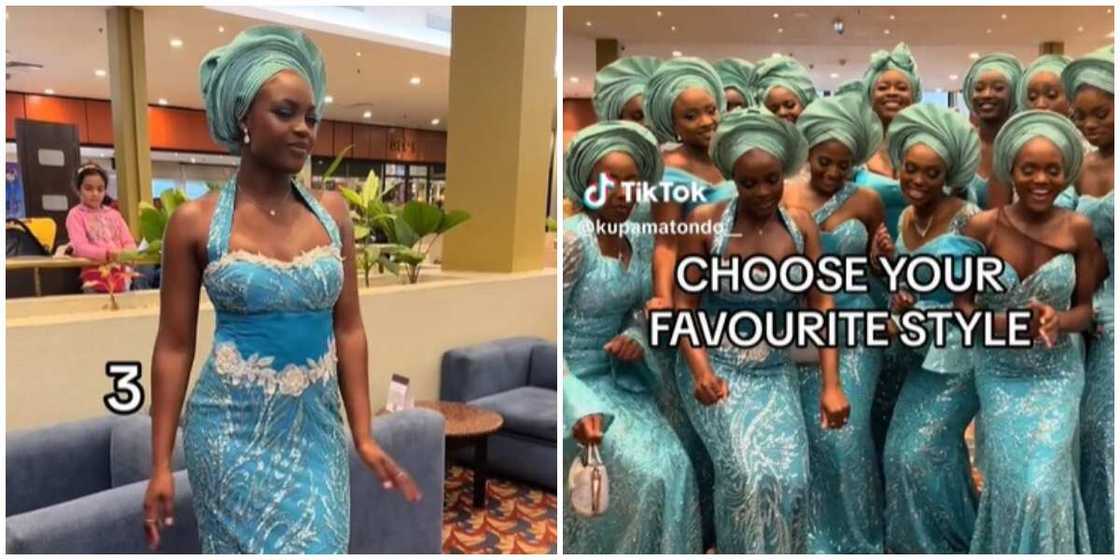 Asoebi ladies in blue