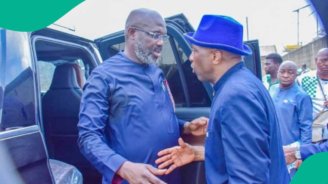 George Weah commissions Primate Ayodele's church in Lagos George Weah commissions Primate Ayodele's church in Lagos