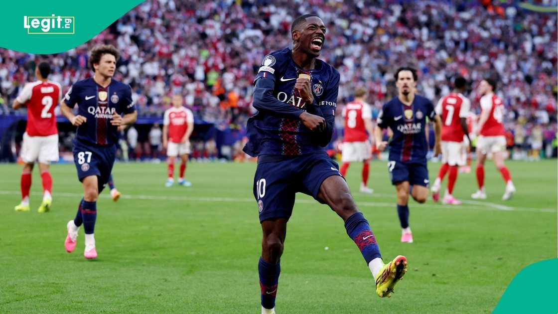 Ousmane Dembele, Paris Saint-Germain, Arsenal, UEFA, Champions League, Europe. Ousmane Dembele, Paris Saint-Germain, Arsenal, UEFA, Champions League, Europe.
