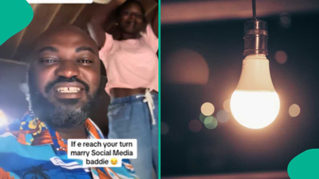 A Nigerian man proudly showed off his wife who can fix electrical issues. A Nigerian man proudly showed off his wife who can fix electrical issues.