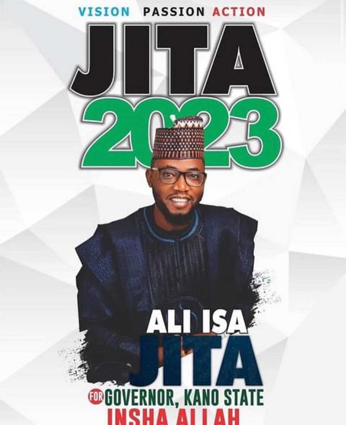 Fostan Ali Jita na takarar kujerar gwamnan Kano ya fara yawo a shafin soshiyal midiya Fostan Ali Jita na takarar kujerar gwamnan Kano ya fara yawo a shafin soshiyal midiya