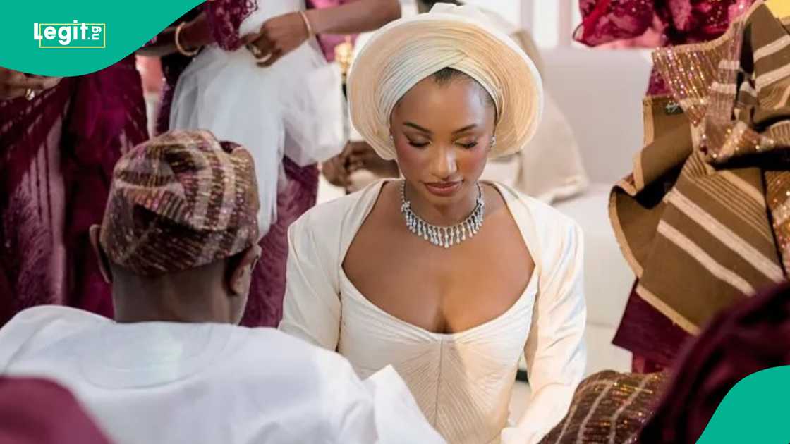 Reactions as cost of Temi Otedola's Iceland white wedding dress surfaces.