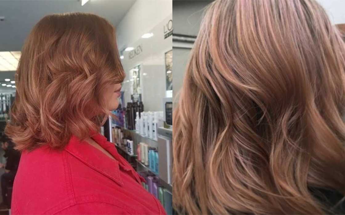 Strawberry blonde highlights