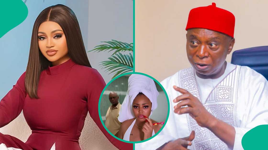 Regina Daniels shares video of her and husband Ned Nwoko in the restroom. Regina Daniels shares video of her and husband Ned Nwoko in the restroom.