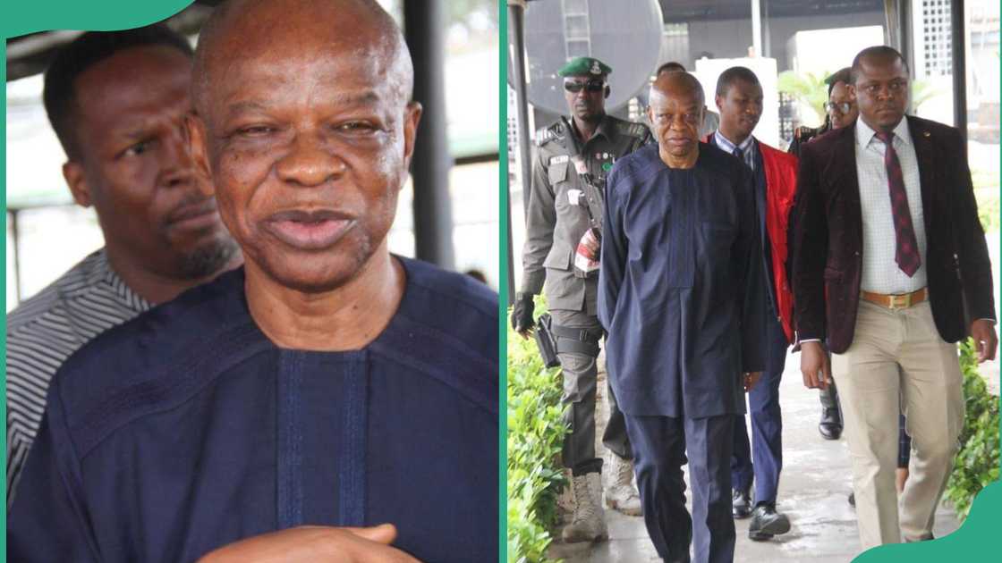Maurice Iwu appearing in court Maurice Iwu appearing in court